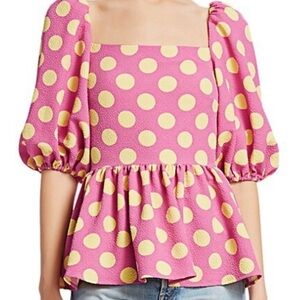 Stine Goya Women’s Irene Polka Dot Puff Sleeve Blouse